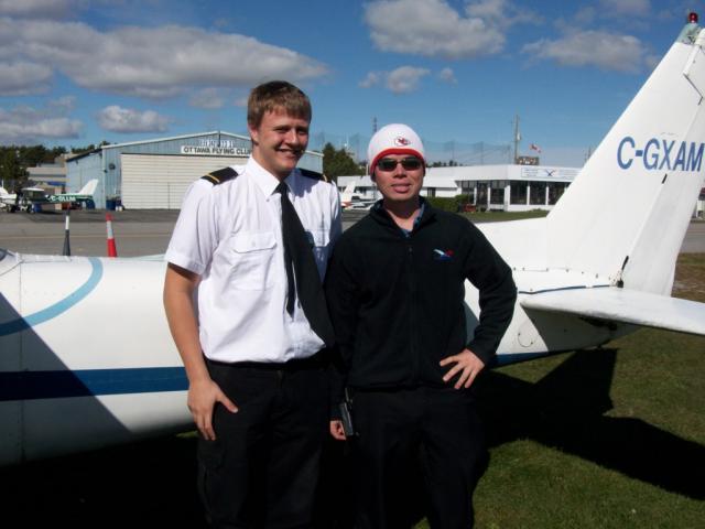Keaton Giles and his instructor Jeff Davy